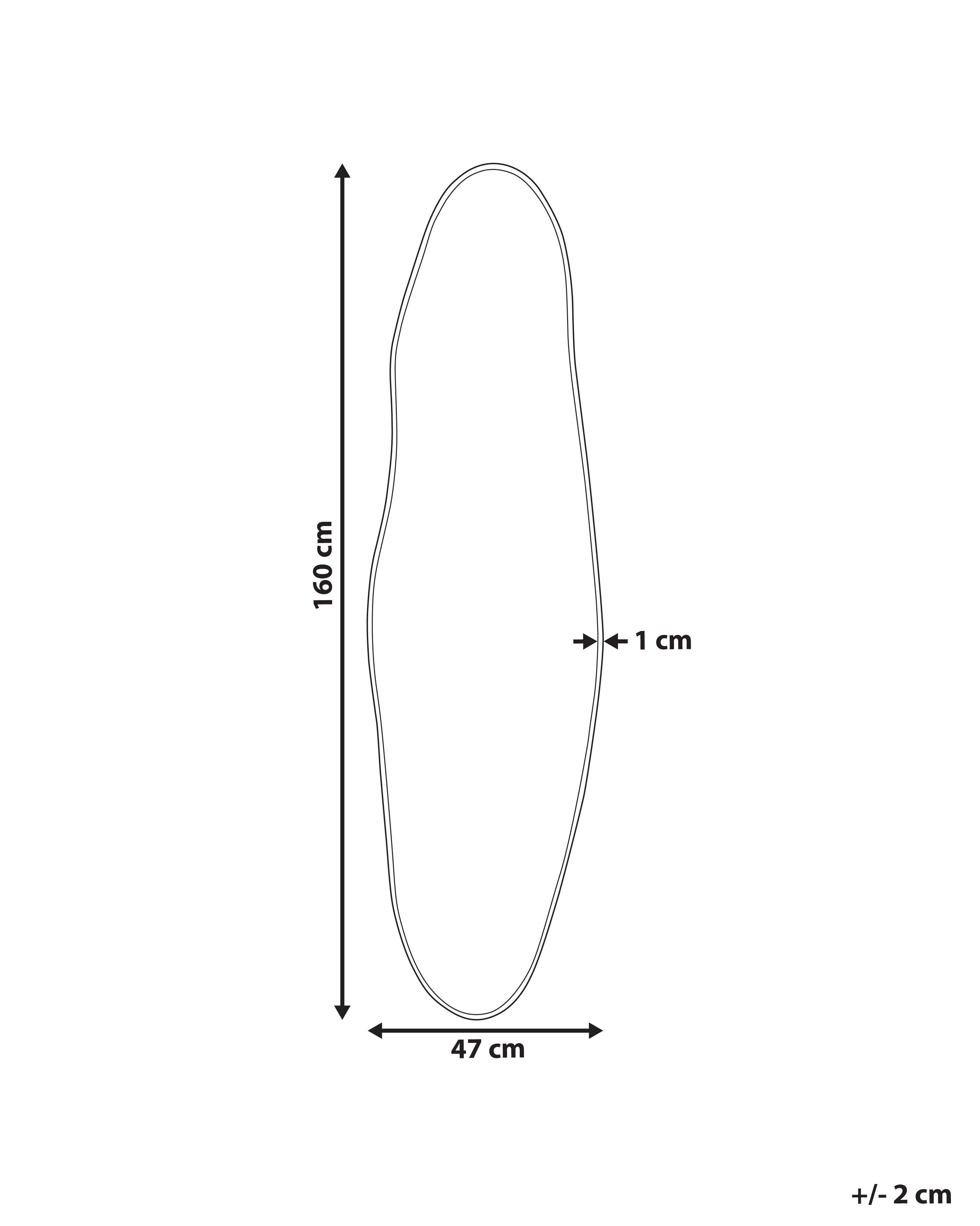 Wandspiegel SALINS 47 cm 160 cm Metaal Goud
