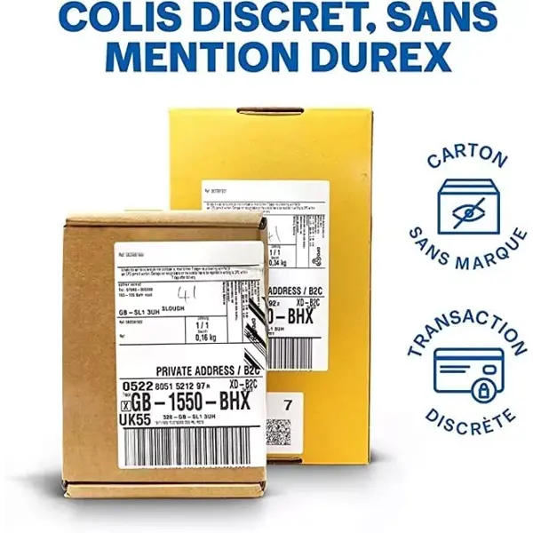 Géis lubrificantes hidratantes naturais Durex - Base aquosa original - Pacote com 2 x 100 ml