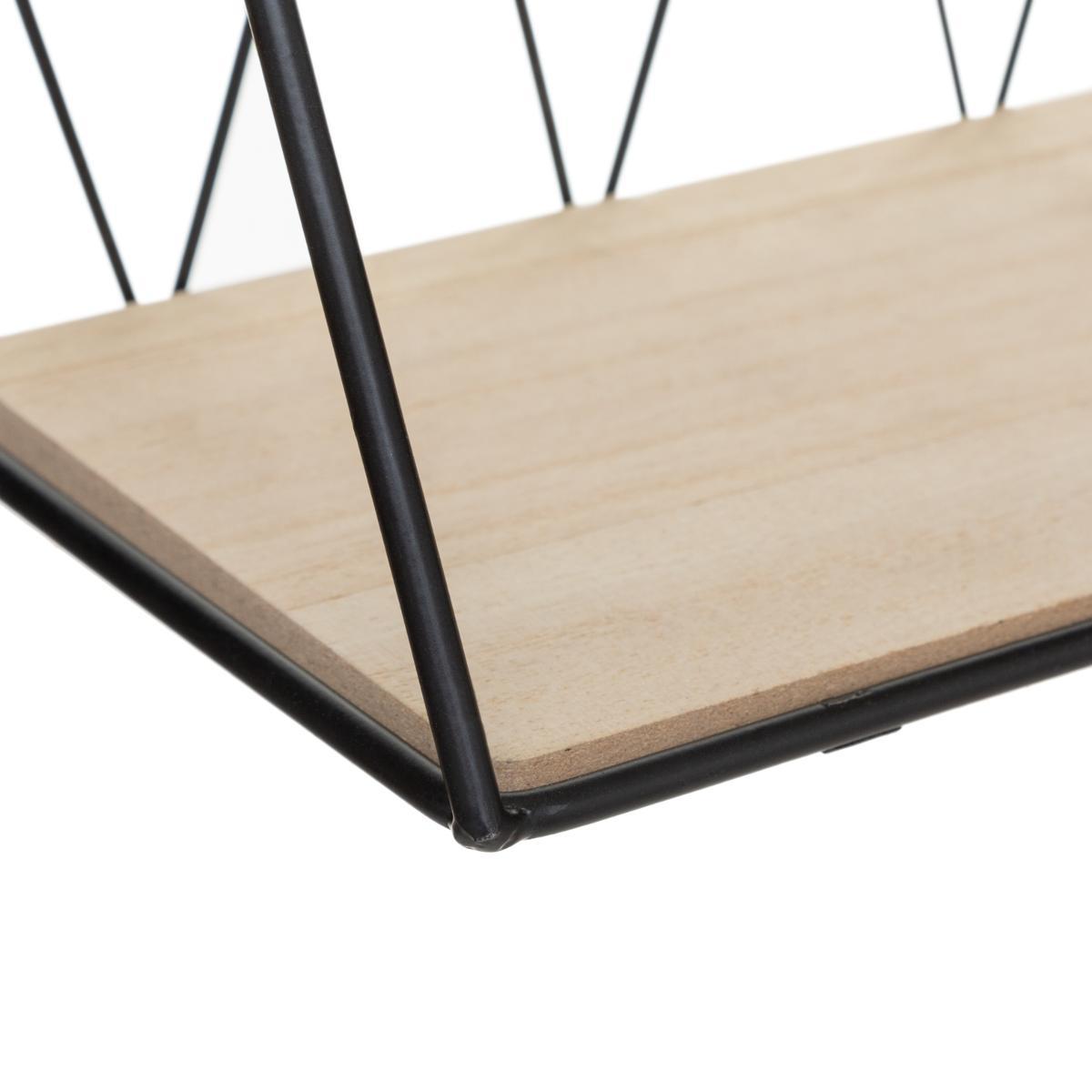 ETAGERE MURALE NOIR FILAIRE