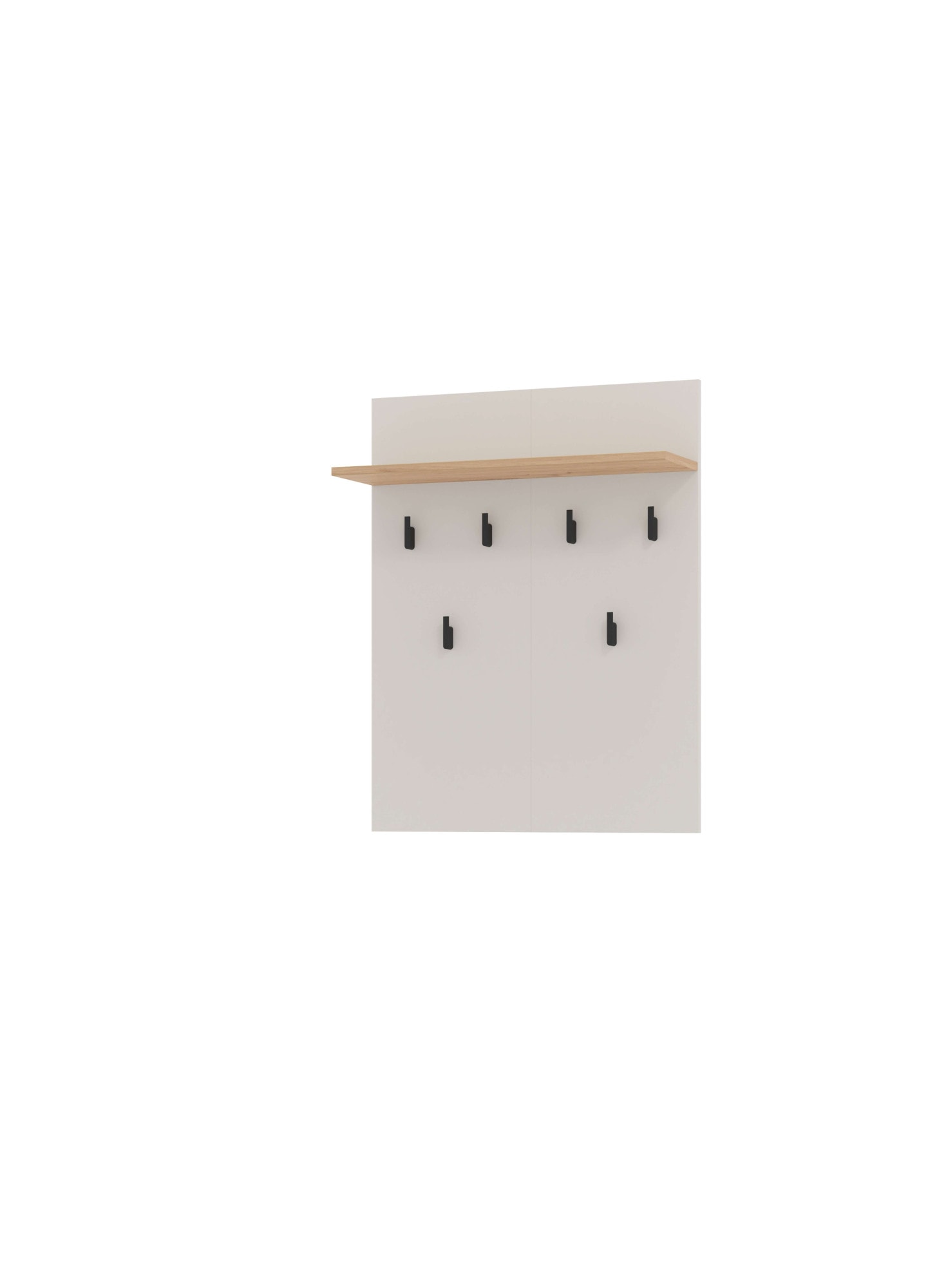 Home affaire Garderobenpaneel »Belfort, Wandregal mit 6 Haken, mit Regal, Breite 66 cm« Wandgarderobe, Aufhänger, Höhe 83 cm, in Kaschmirfarbe
