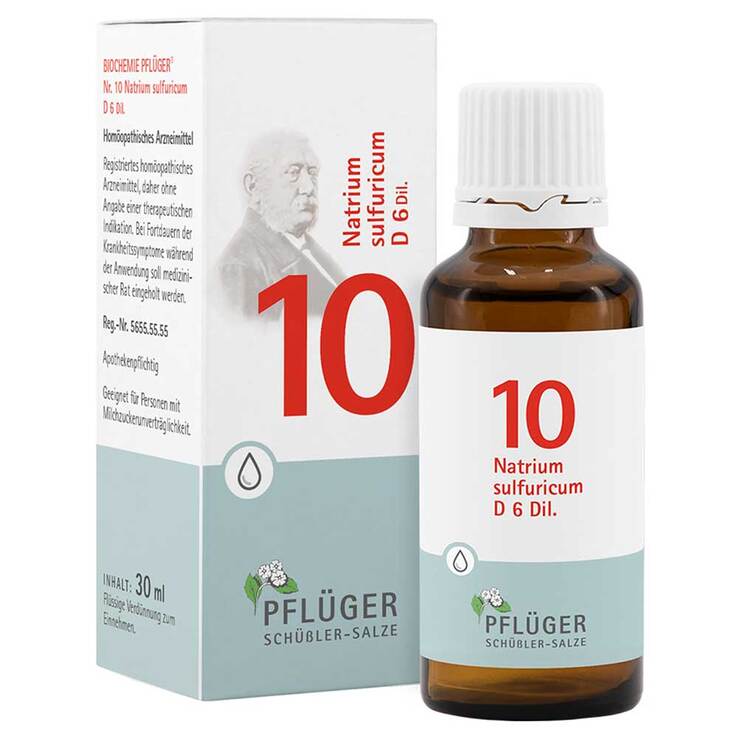 Biochemie Pflüger 10 Natrium sulfuricum D 6 Tropfen, 30 ml