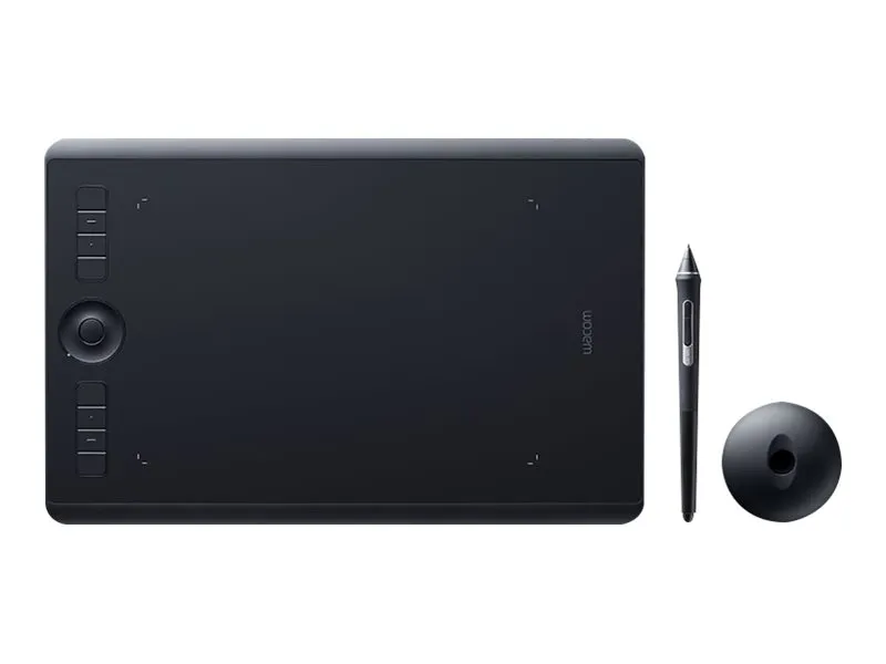 Wacom Intuos Pro Medium - Digitizer - 22.4 x 14.8 cm - multi-touch - elektromagnetisk - trådløs, kabling - USB, Bluetooth - sort 