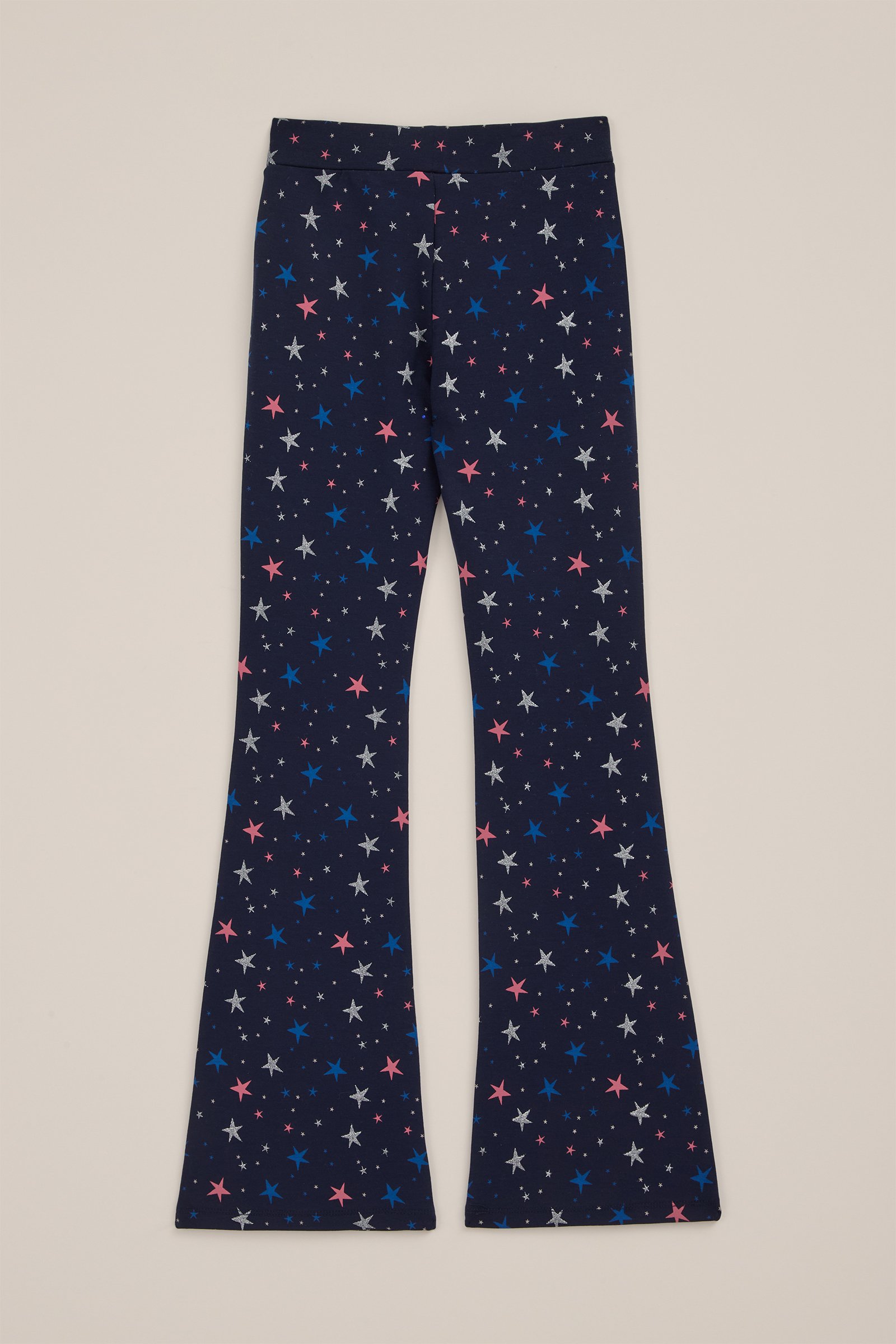 Meisjes flared legging met dessin WE Fashion Kobaltblauw