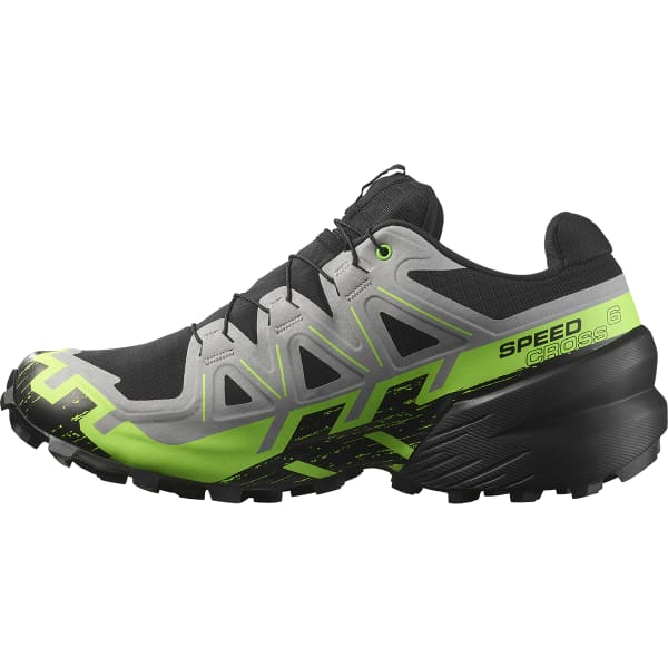 Chaussure trail SALOMON SPEEDCROSS 6 GORE-TEX BLACK/ALLOY/GREEN GECKO