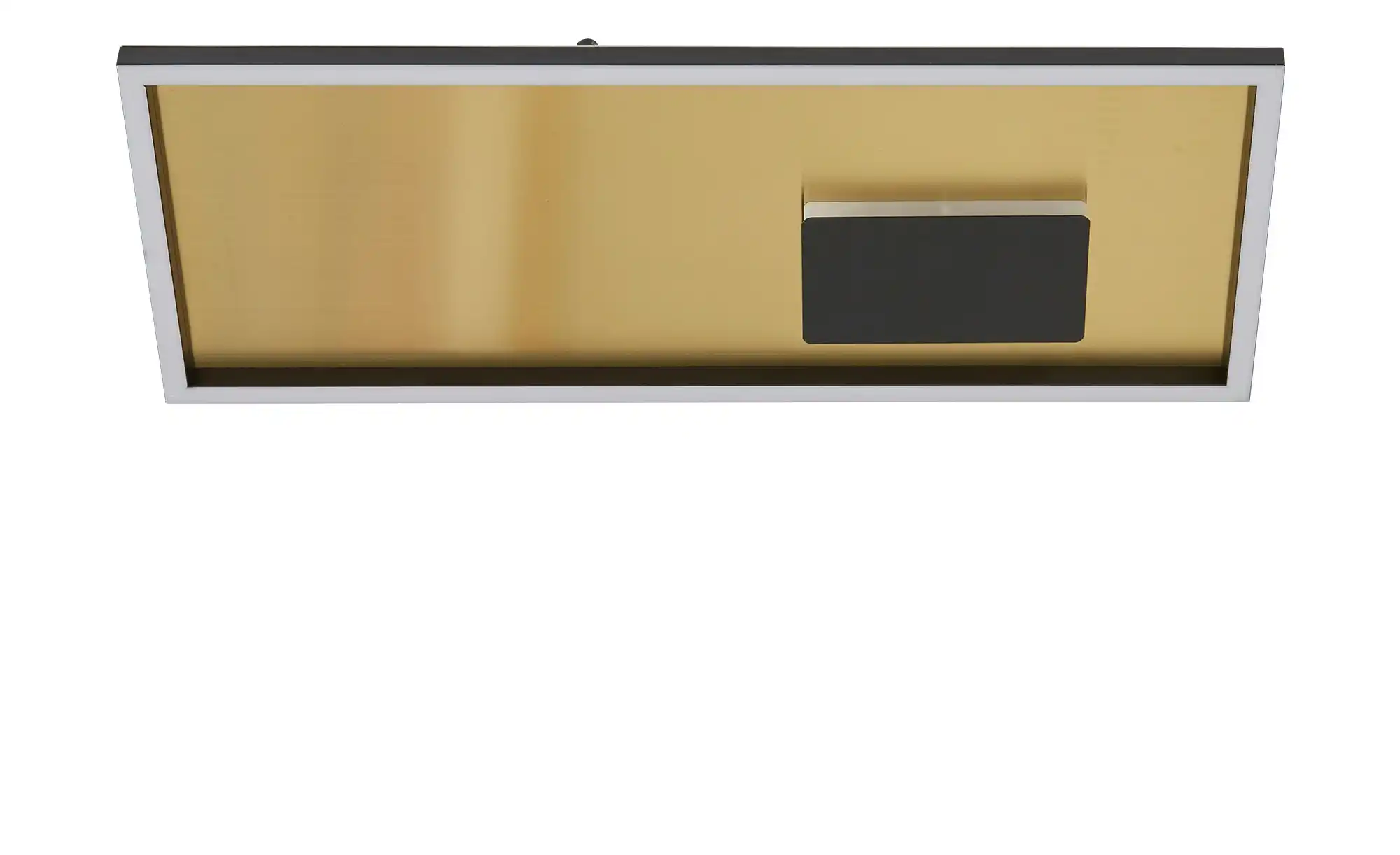KHG LED-Deckenleuchte, schwarz/goldfarben rechteckig