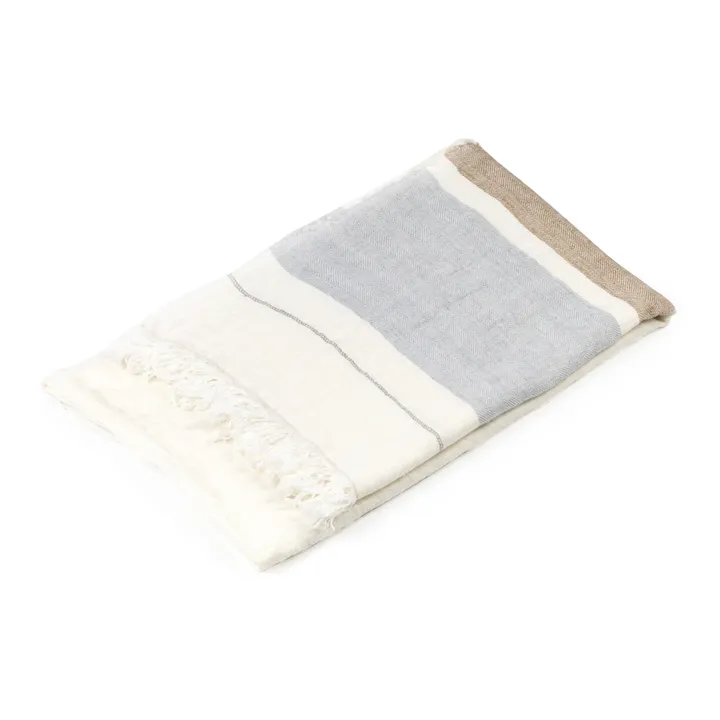 Libeco Drap de plage Belgian | Blanc