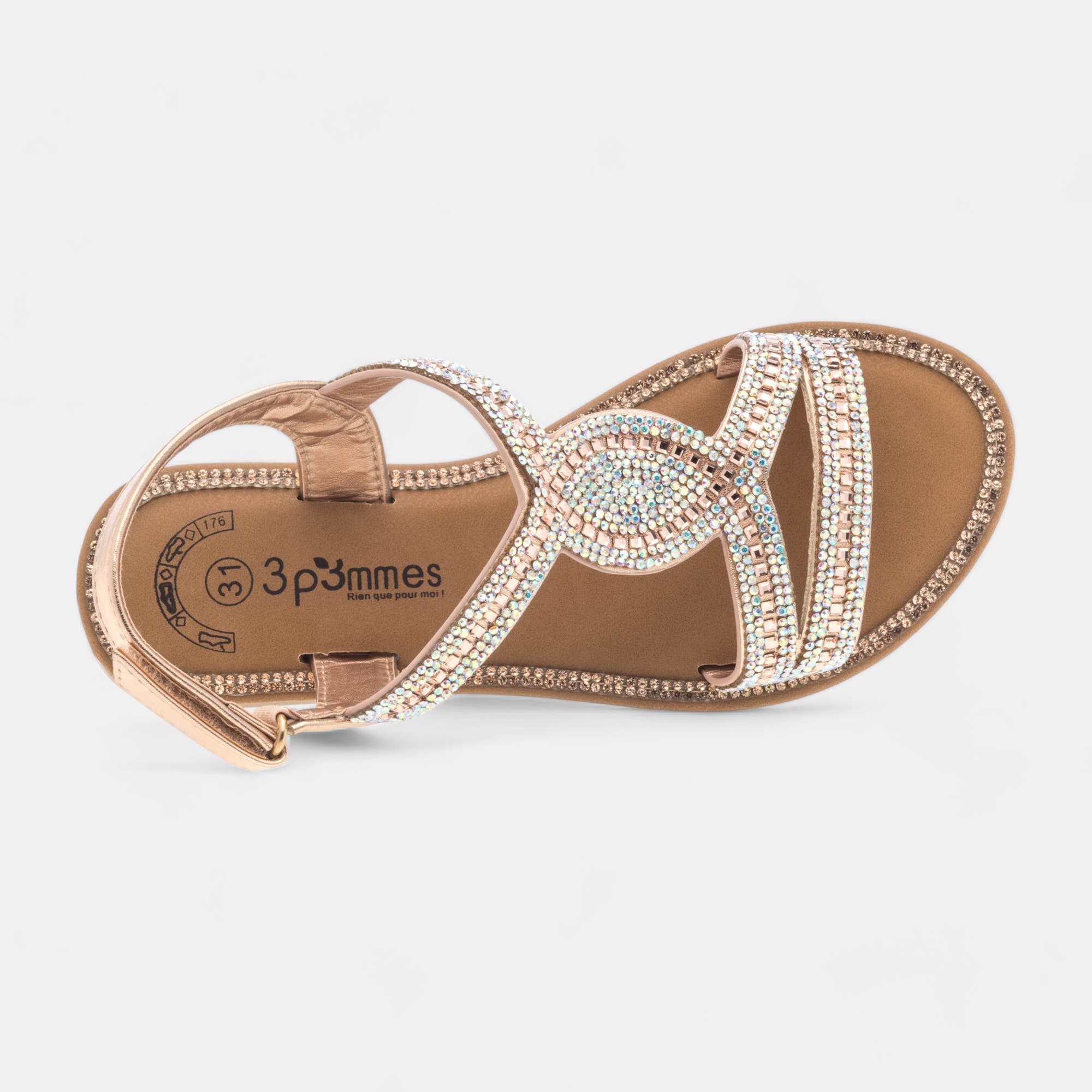 Nu-pieds Fille rose