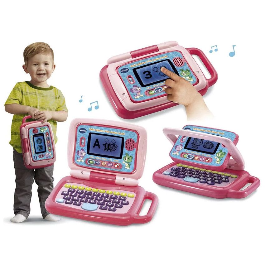 Jouet Ordi-tablette P'tit Genius Touch - Mauve - Ecru