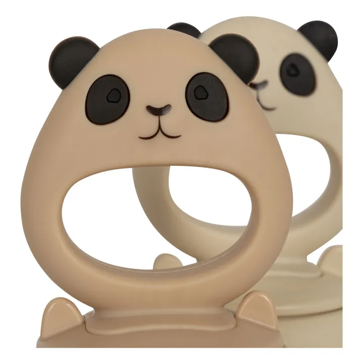 Konges Sløjd Tétines grignoteuses Panda - Set de 2 | Beige