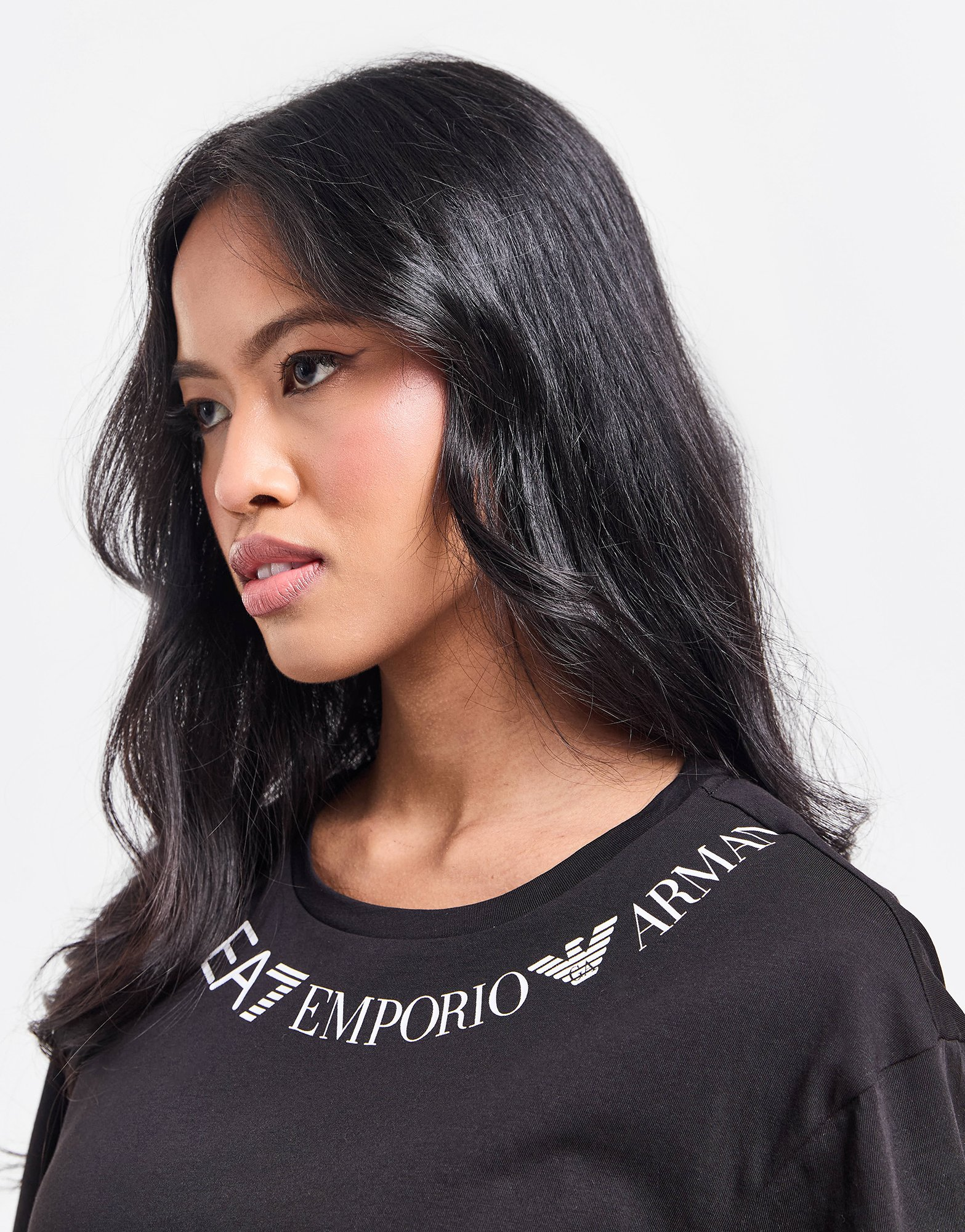 Emporio Armani EA7 T-shirt Curved Logo Femme