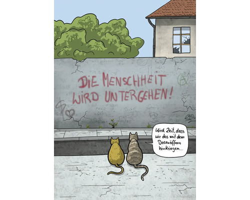 Postkaart: Het is hoog tijd dat we leren hoe we blikken openen... 10,5 x 14,8 cm