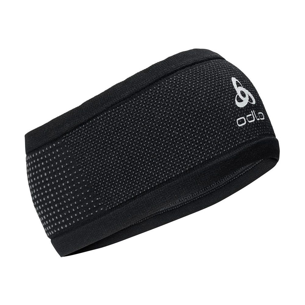 Odlo VELOCITY CERAMIWARM - Bandeau black/odlo steel grey