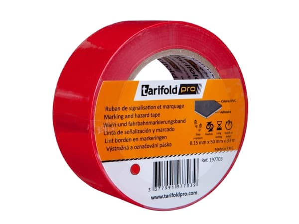 Markeringstape 33mx50mm Rød