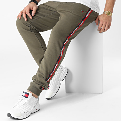 Pantalon Jogging A Bandes Tape 1282 Vert Kaki