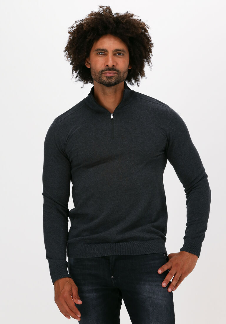 SELECTED HOMME antraciet selected homme trui slhberg half zip cardigan b