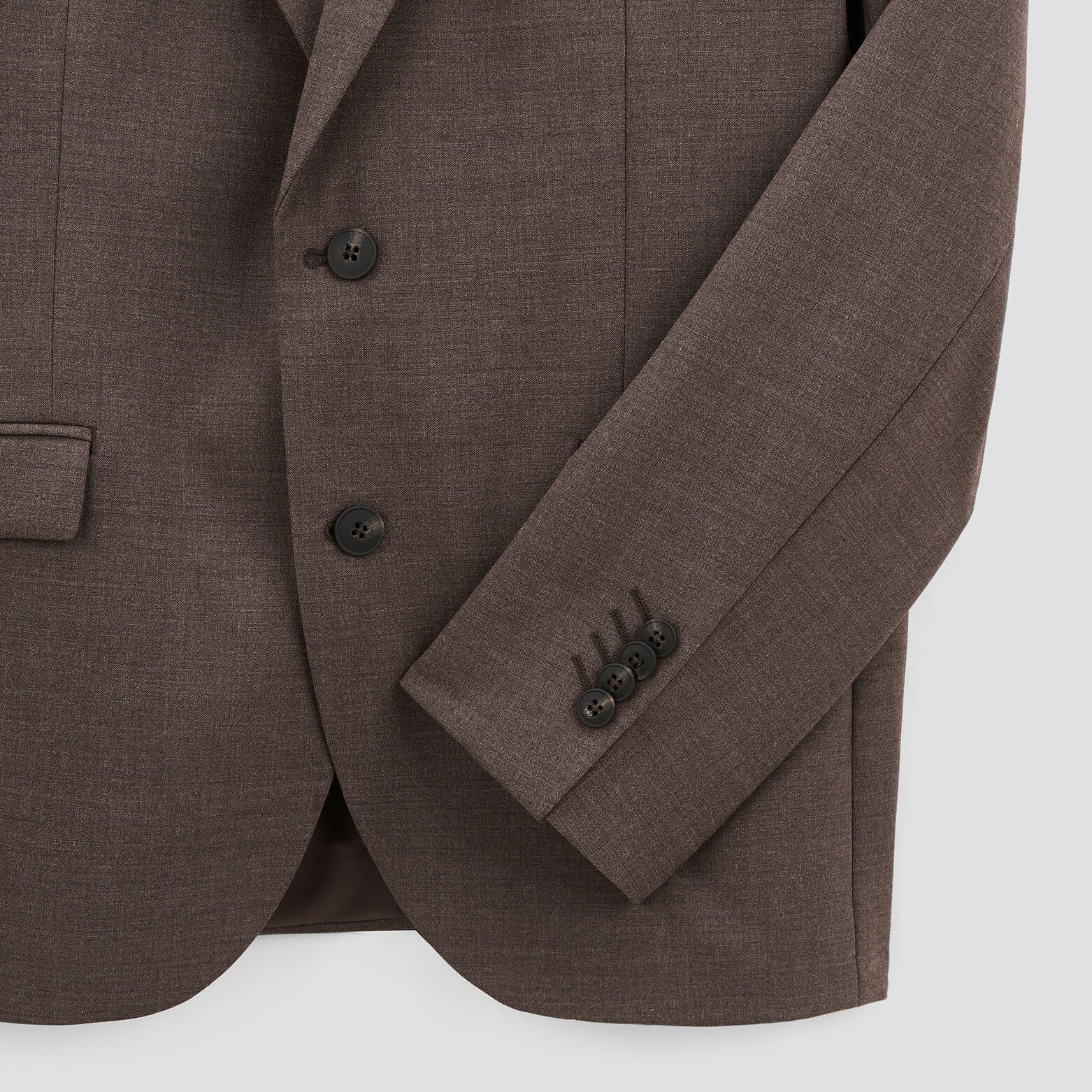 Veste de costume unie slim Marron