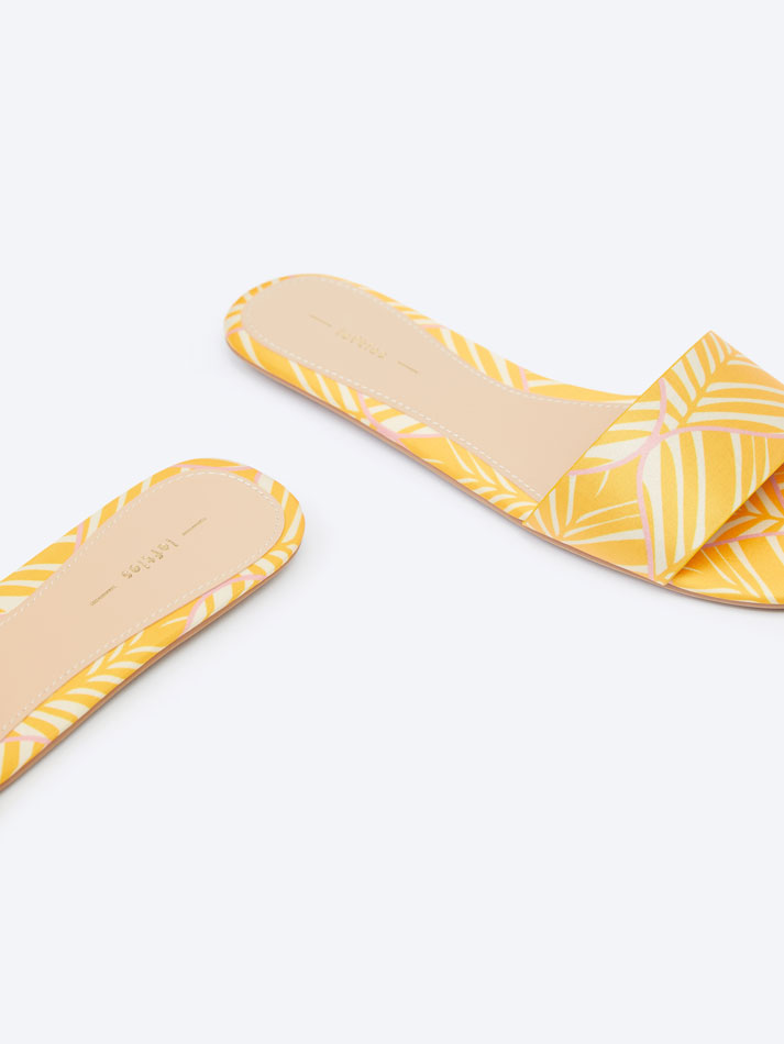 Mini sandália estampada - Laranja