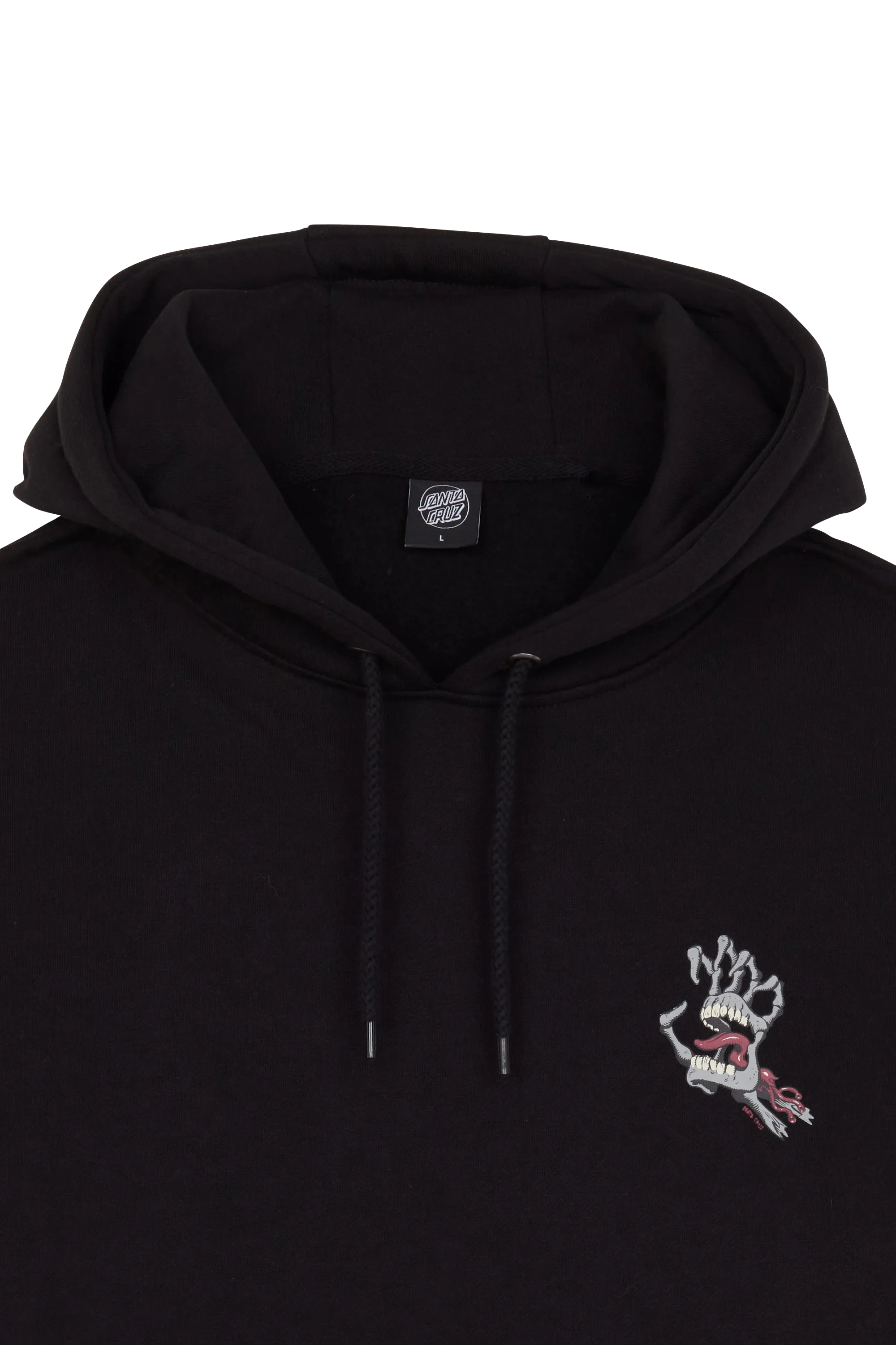 SANTA CRUZ Hoodie Bone Hand Cruz Hood Noir
