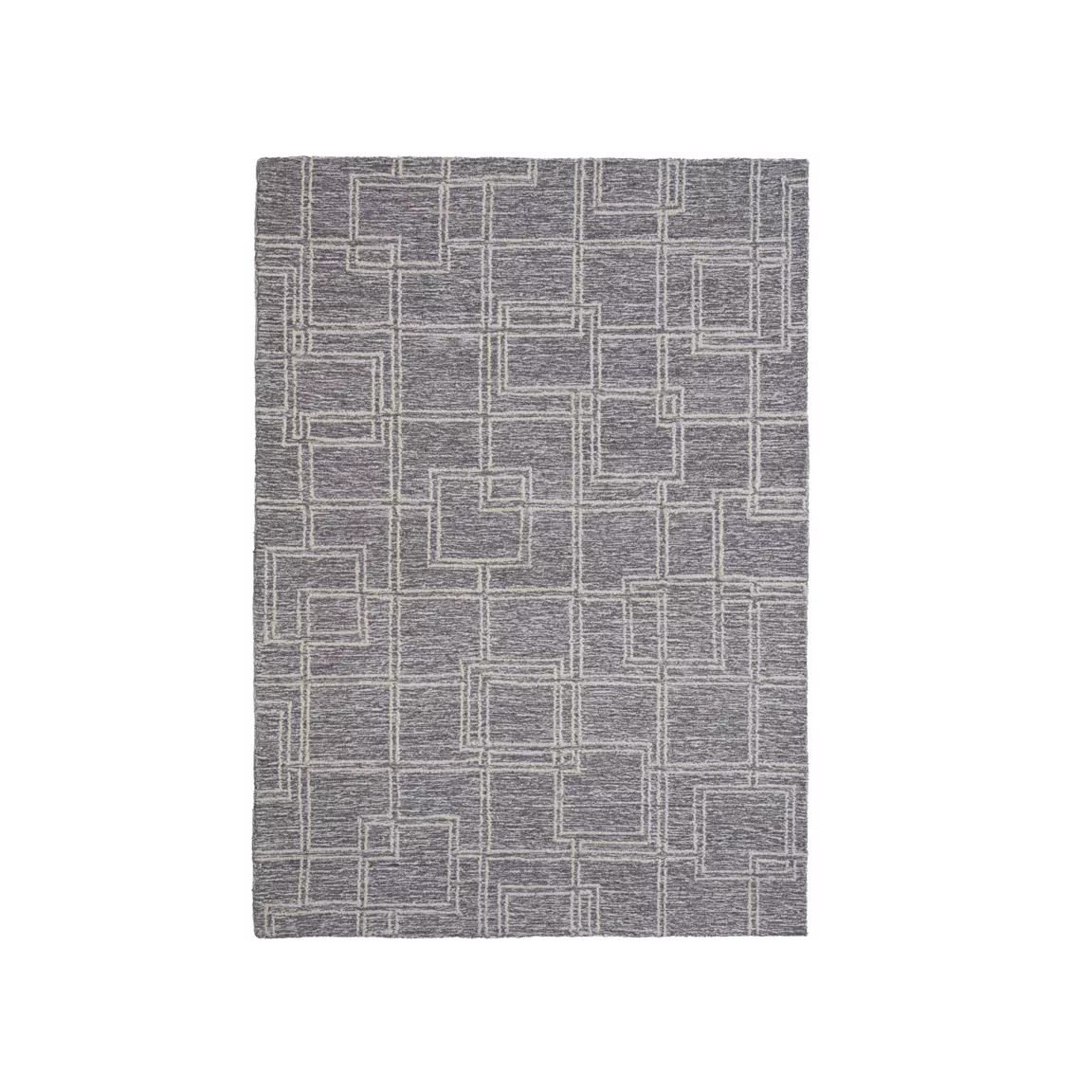 Tapis de salon rectangulaire laine tuftée (140 x 200 cm) Yutoo Gris