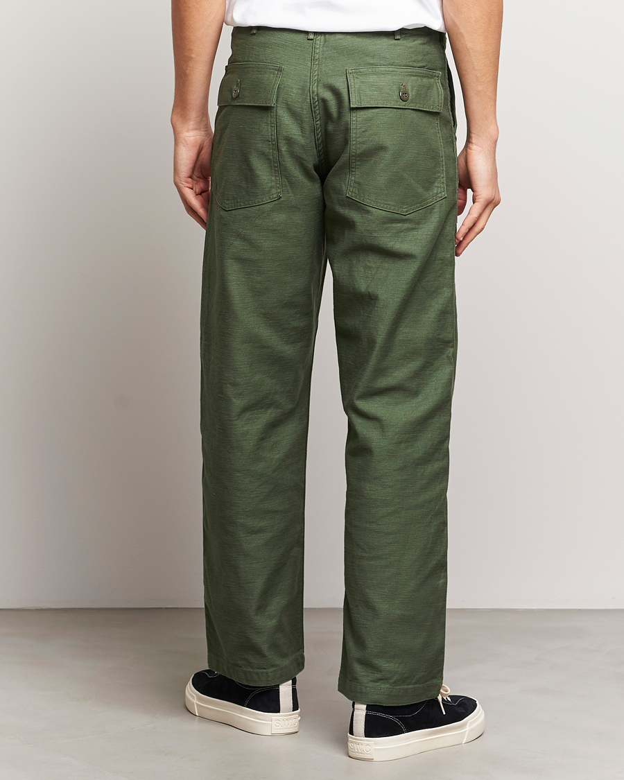 orSlow Regular Fit Original Sateen Fatigue Pants Green