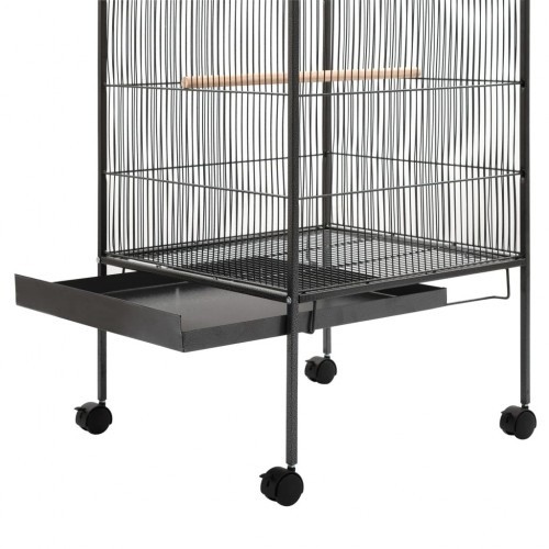 Gaiola grande cinza para pássaros