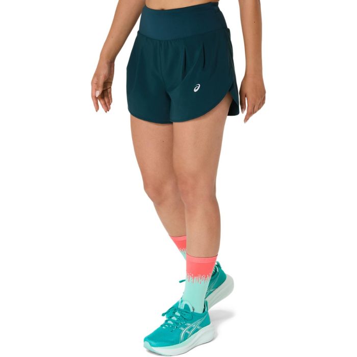 Asics Dame Shorts Road 3.5 Inch Shorts Grøn