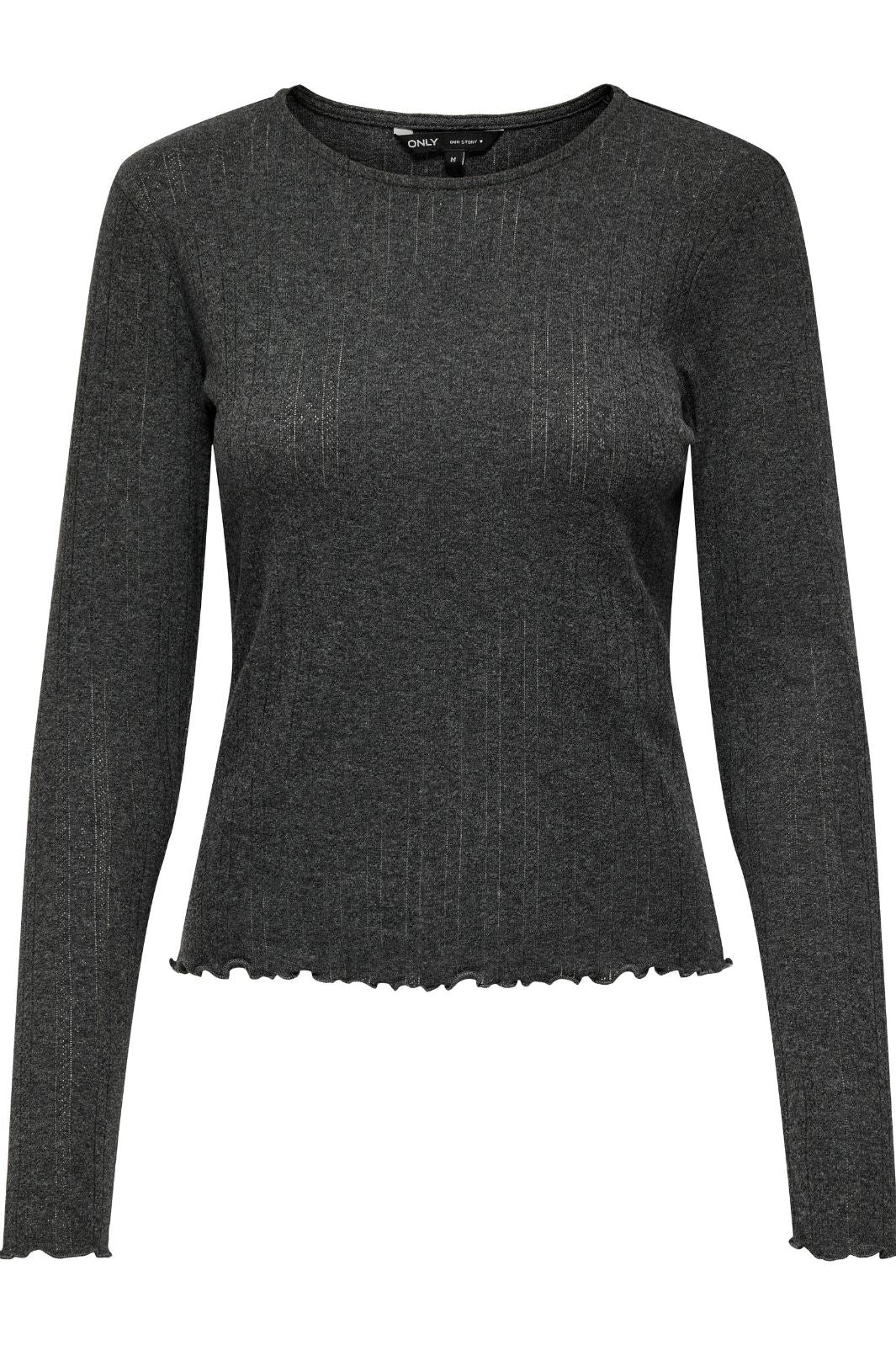 Only Onlcarlotta L/S Top 4238308 dark grey melange