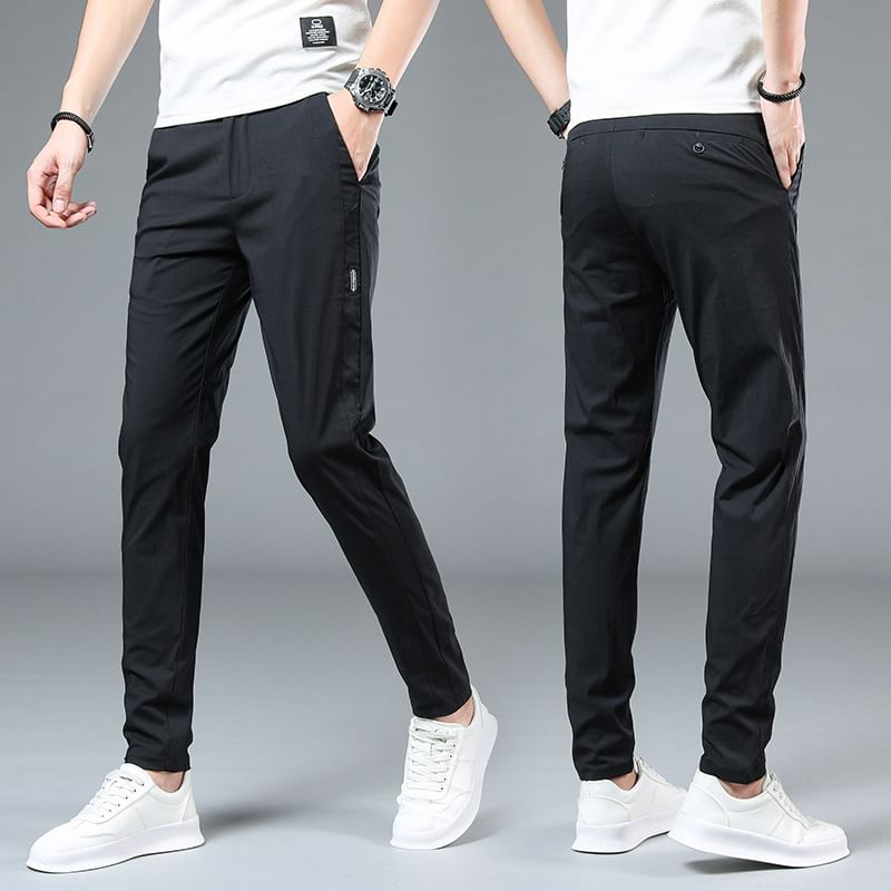Denimic - Slim Fit Broek met Hoge Taille