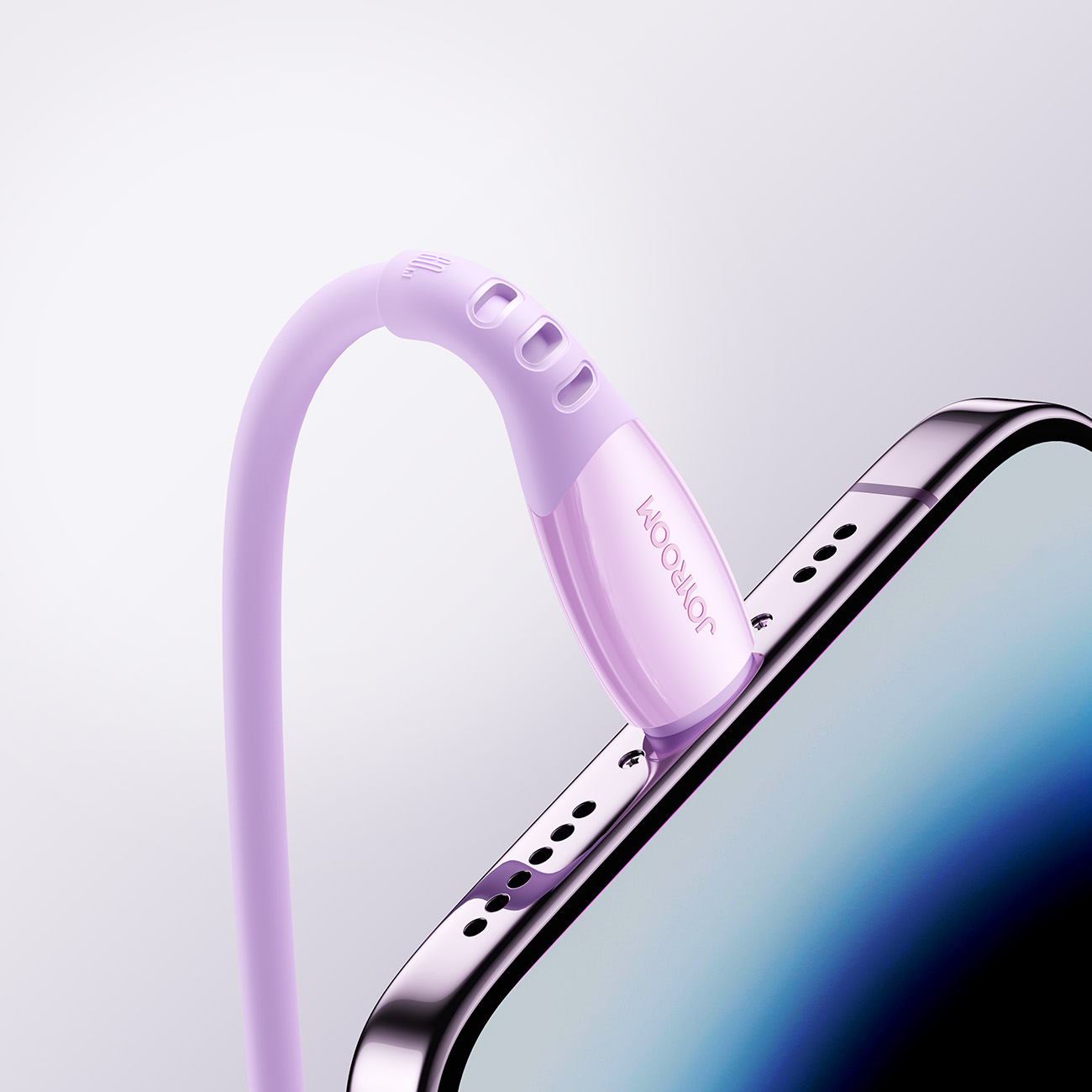 (1.2m) 60W USB C auf USB C Ladekabel Fast Charge Datenkabel - Lila