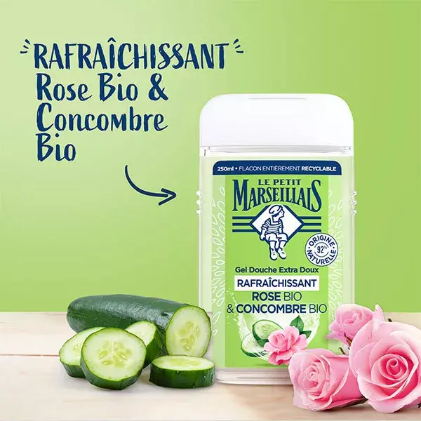 Le Petit Marseillais Gel de banho refrescante extra suave pepino rosa 250 ml