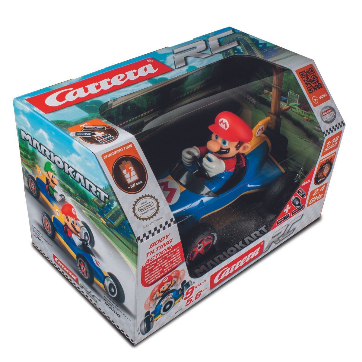 Voiture radiocommandée Carrera 1/18 Mario Kart Mach 8