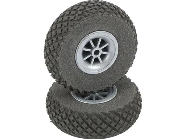 DU-BRO Modelfly skumgummidæk med plasticfælge, Med profil 70 mm 2 stk