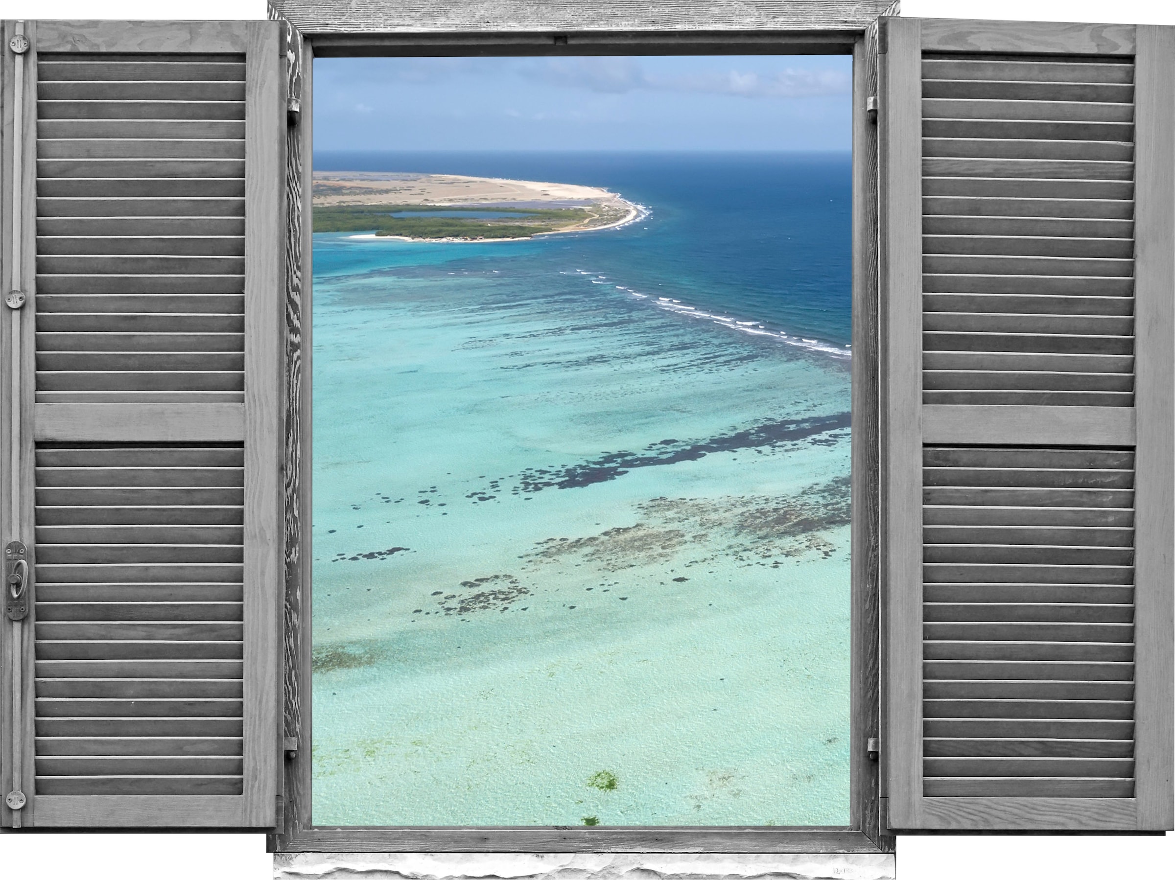 queence Wandtattoo »Meerwasser« Wandsticker, Wandbild, selbstklebend, 3D, Fenster