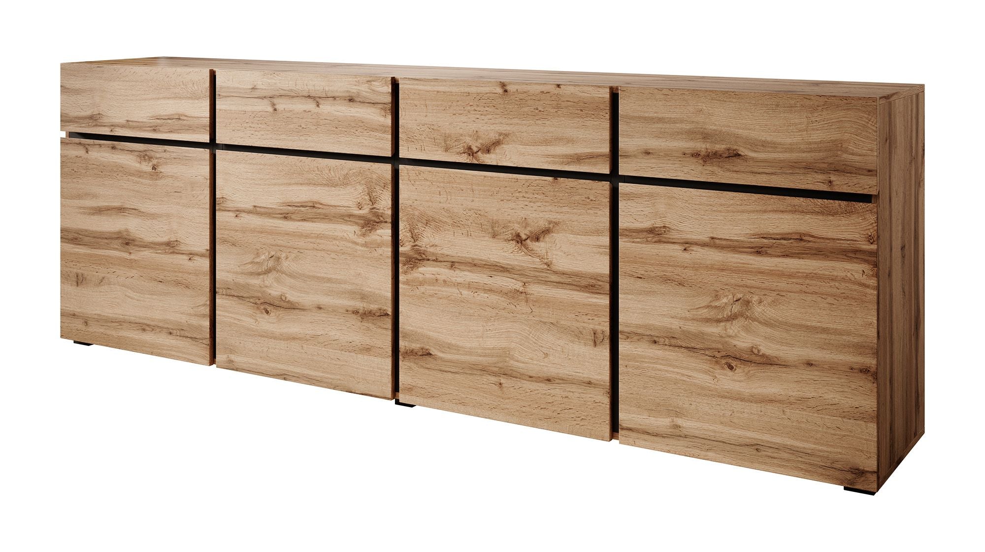 Meubella - Dressoir Cainan - Eiken - 225 cm