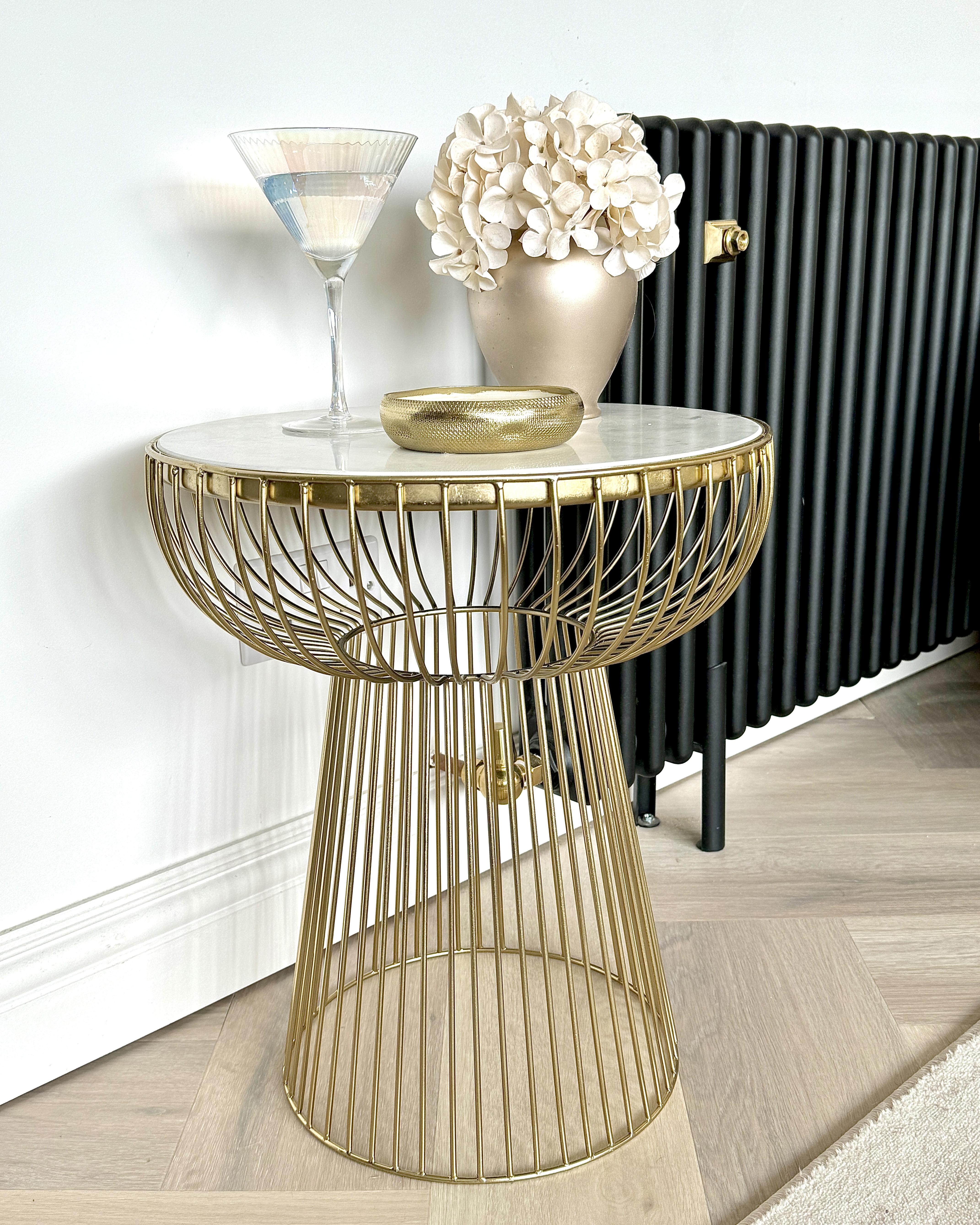 Bijzettafel CHEYNES Marmer Goud