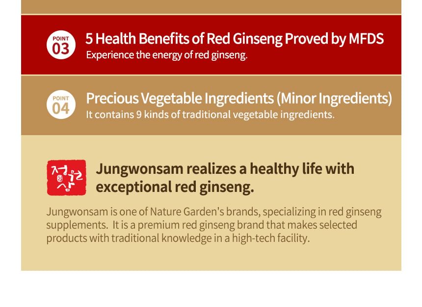 JUNGWONSAM - Koreaans rode ginseng-extract 365 Stick Won