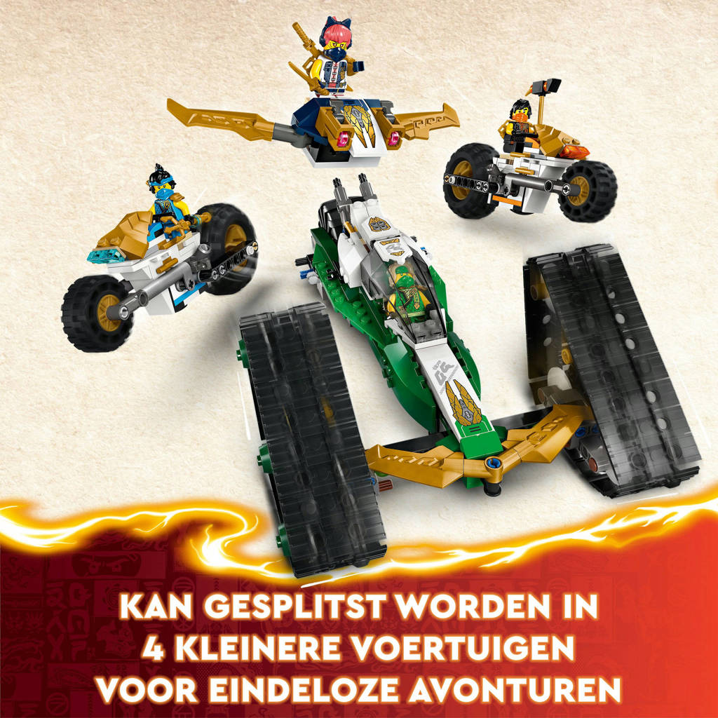 Ninjateam combivoertuig 4-in-1 Speelgoed voor Kinderen 71820