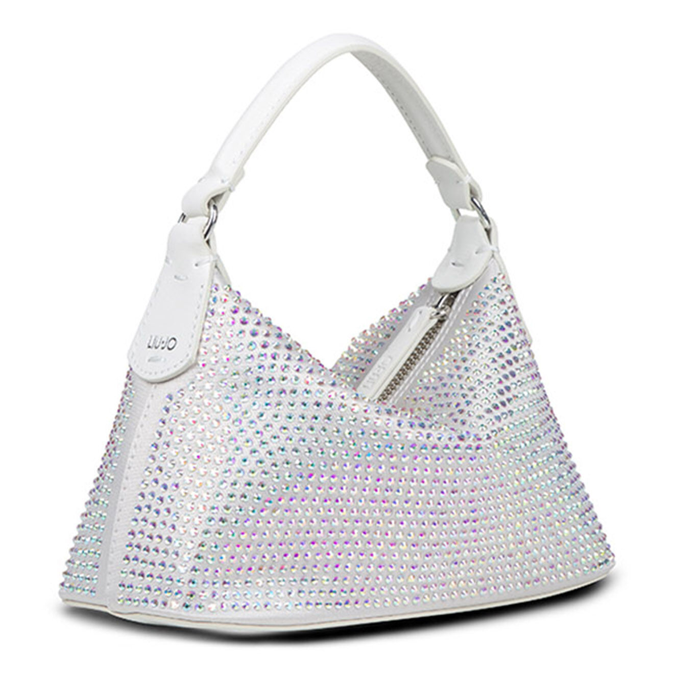 Leonie Hanne x Liu-Jo Sac à main en Cuir Mini Hobo Leonie Hanne X Liu Jo argenté - 13x19x7.5 cm