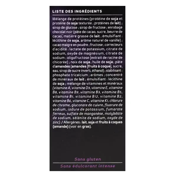 Barras de chocolate amargo Protifast Tryptozen, 7 unidades.