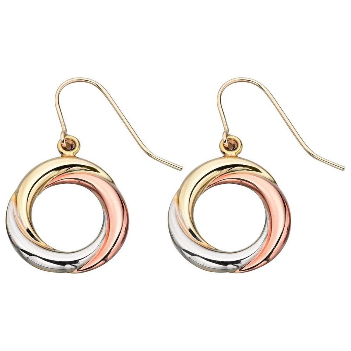 Boucle d'oreille en Or blanc et Or 375/1000