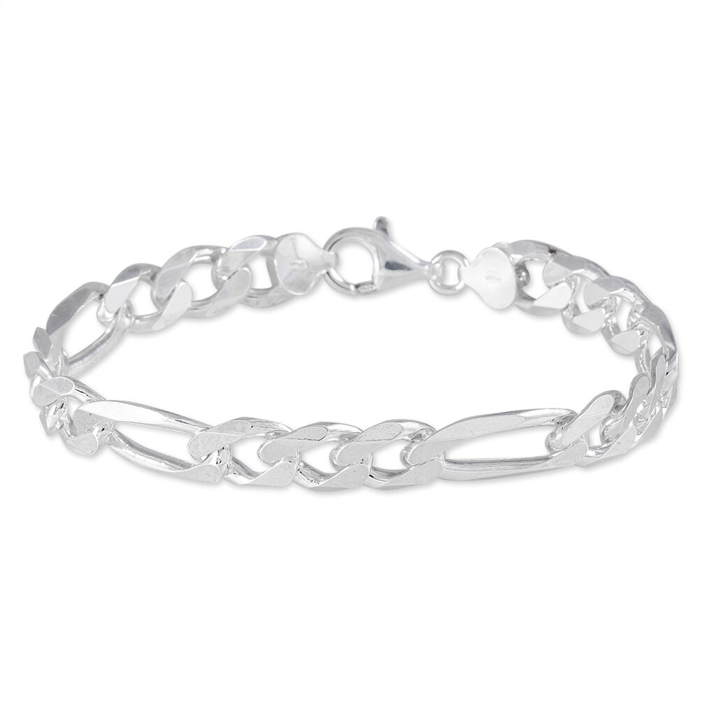 Bracelet Vivian Maille Alternee 1/3 Argent Blanc