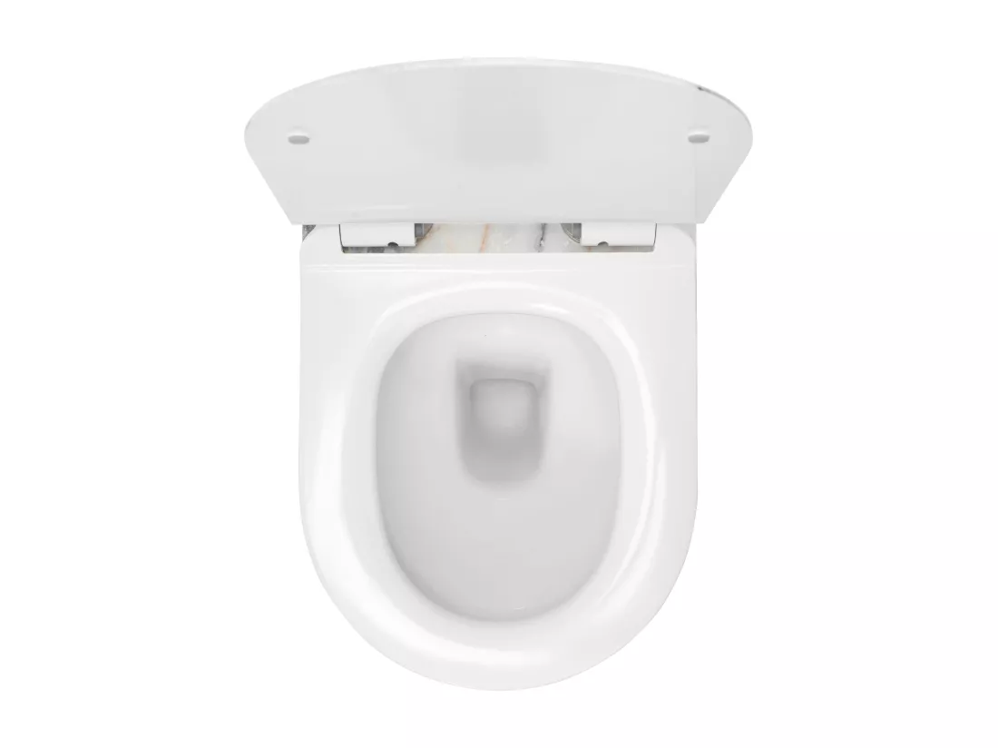 Cuvette Wc Suspendue Rea Carlos Duroplast/Slim/Zm Granit Shiny Grey