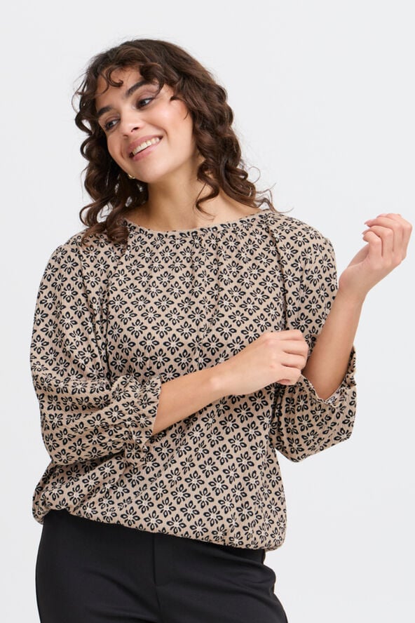 Fransa FRENORA TEE 1 Silver mink mix