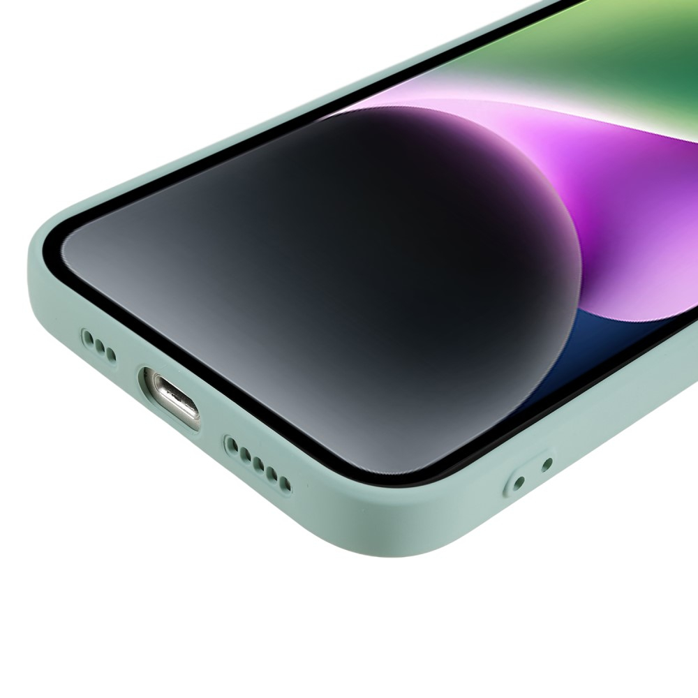 iPhone 15 Gummi Case Hülle mit Kameraschutz - Türkis (Matt)