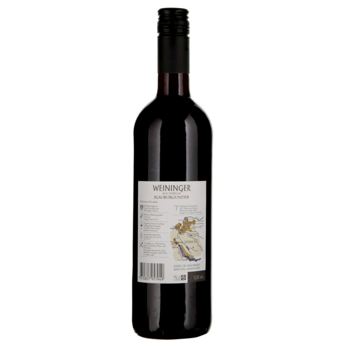 Zürich AOC Blauburgunder Weininger Weinkeller zum Stauffacher -75cl
