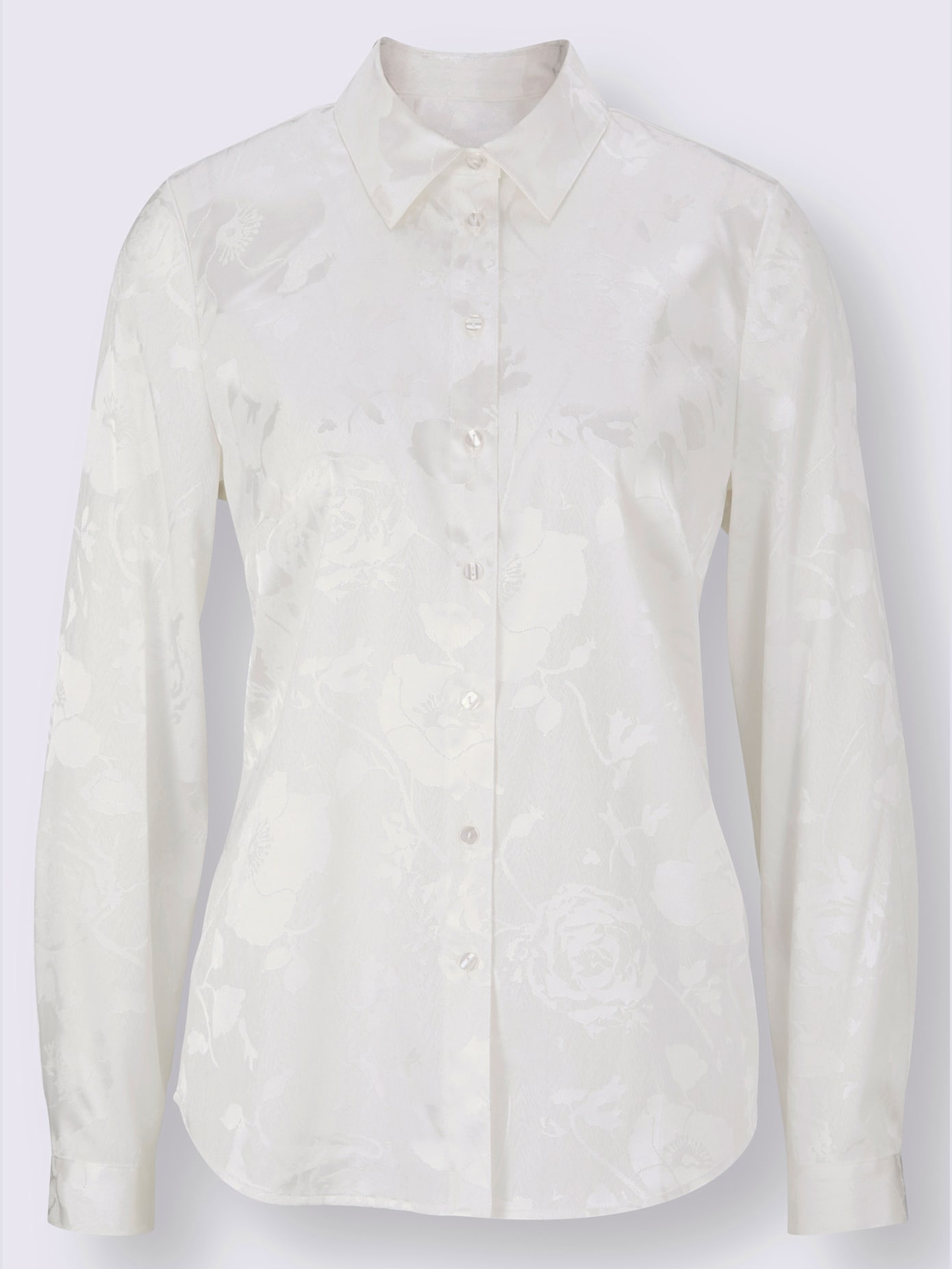 Chemisier à manches longues motif jacquard original