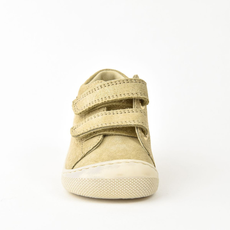 Naturino Naturino Barefoot Amur Velcros Suede Glitter Platinium