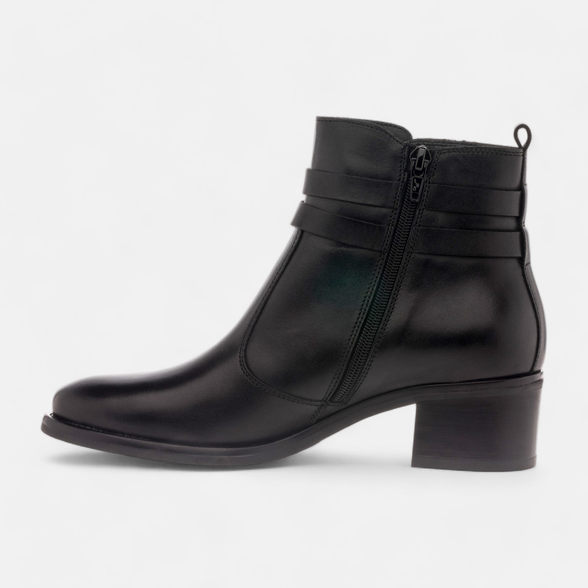 Bottines Femme en cuir noir