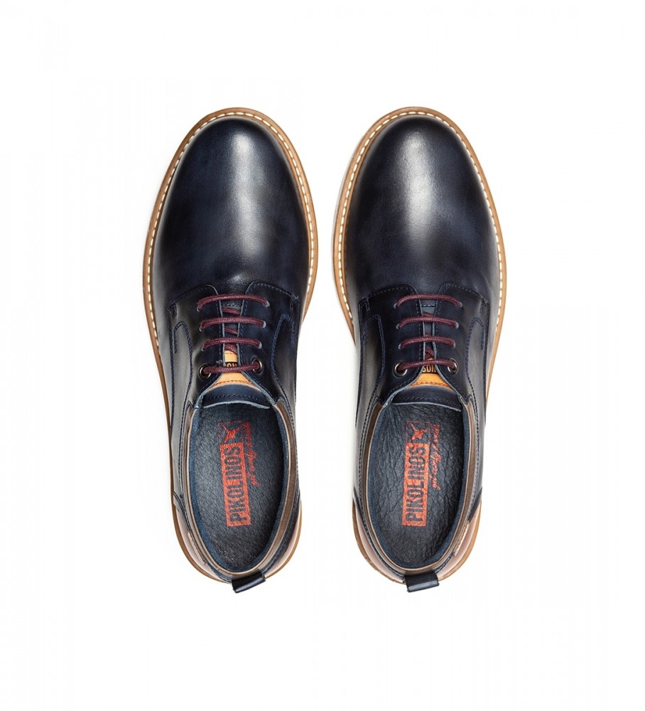 Pikolinos Berna Sapatos de couro azul marinho