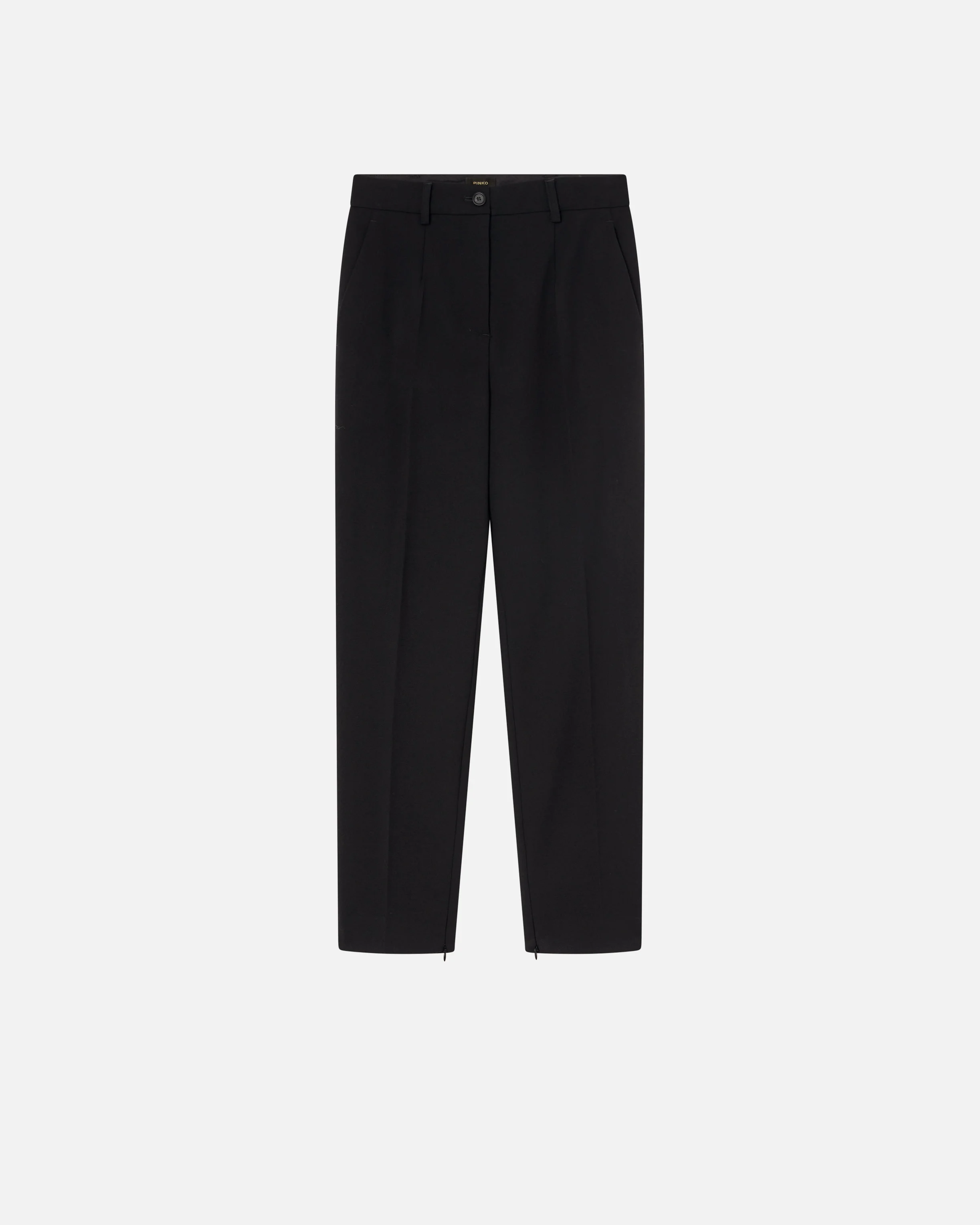 Pantalon cigarette fendu élégant | Noir